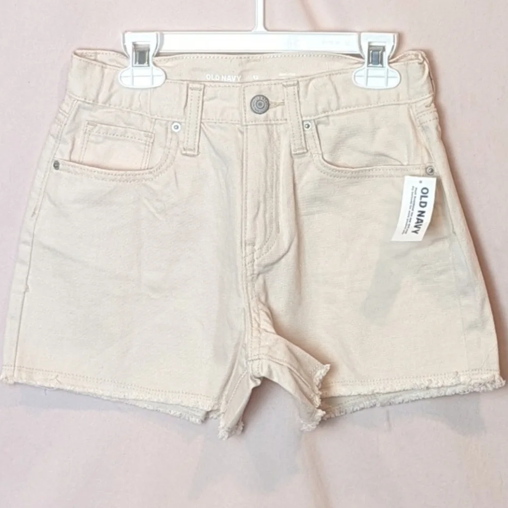 Old Navy Cream Frayed Hem Shorts size 12